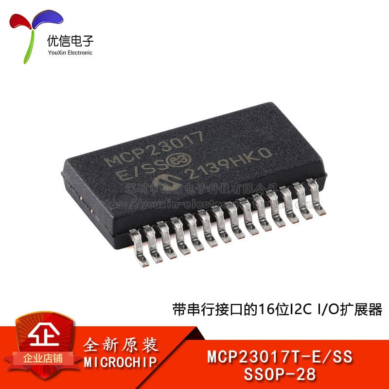 Chip extensor Original genuíno MCP23017T-E/SS SSOP-28 de 16 bits I2C I/O