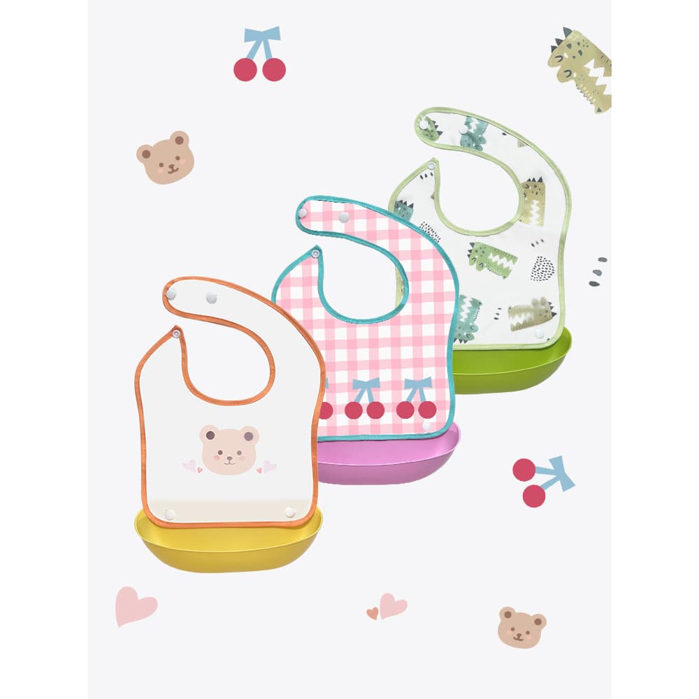 Algodão bebê biblioteca babador à prova dwaterproof água do bebê masculino feminino comer babador comida complementar ar