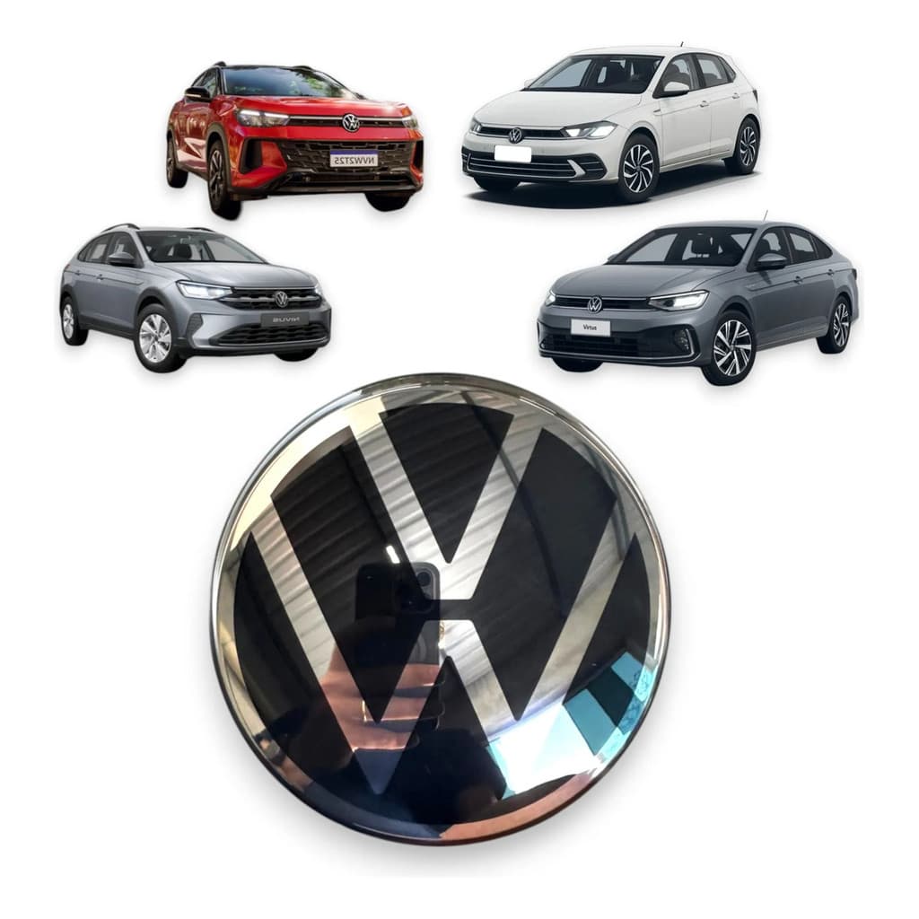 Emblema Acc Vw Nivus Polo Virtus Tera Original Preto