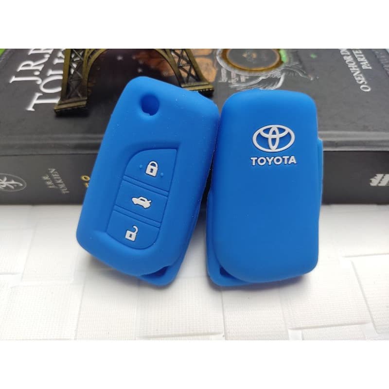 Capa Protetora de Silicone para Chave Dobrável Toyota New Corolla Rav4 QFHQ IIUI