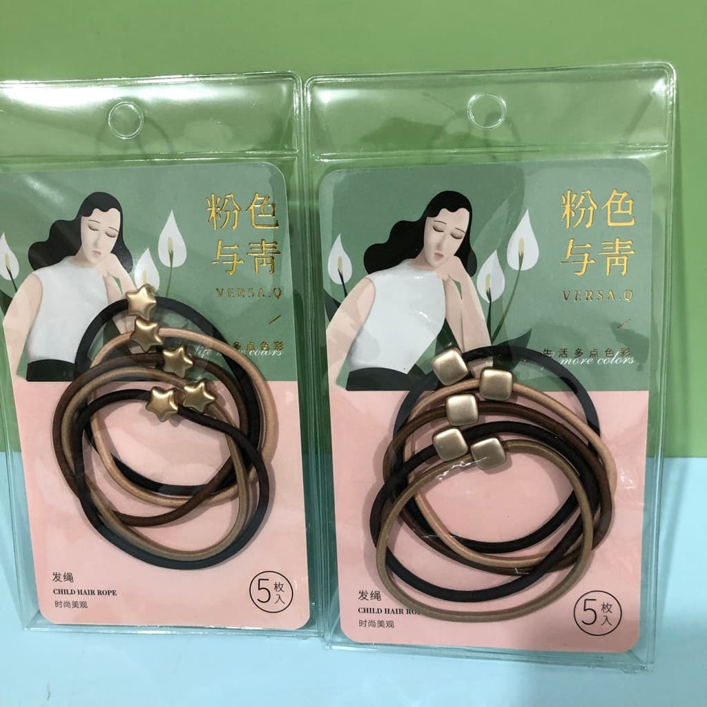 Rosa e azul 6285 moda corda de cabelo anel de cabelo menina bonito cabeça corda faixa de borracha estilo Mori laço de ca