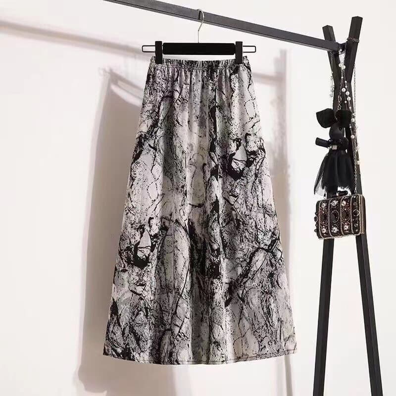 Tamanho grande novo estilo chinês saia feminina 2026 novo estilo saia de tinta Design feminino sentido grande saia balan