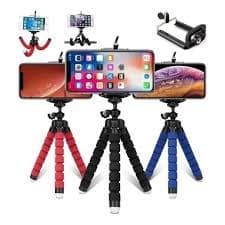 Mini Tripé Flexível Mesa Suporte Para Celular Kit Youtuber Inova