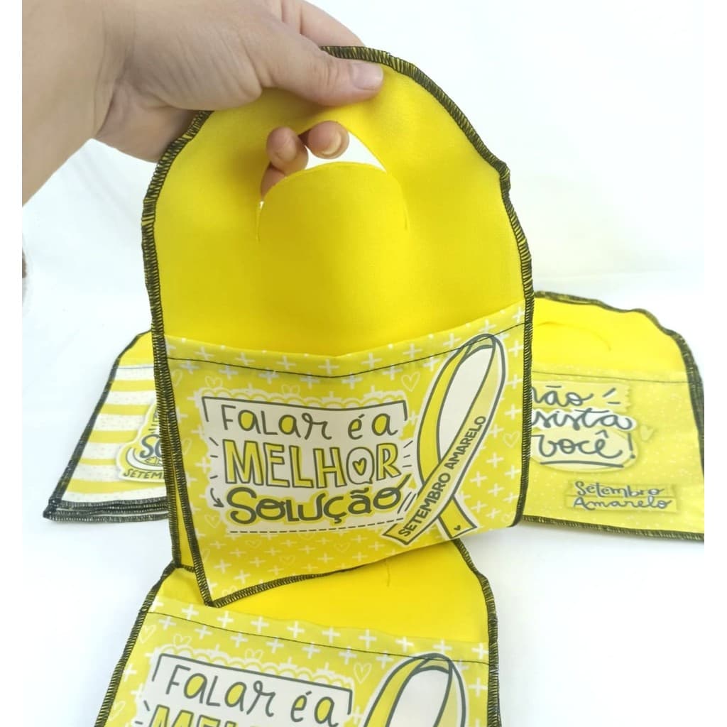 Lixeira Automotiva Personalizado Setembro Amarelo brinde empresa c/30