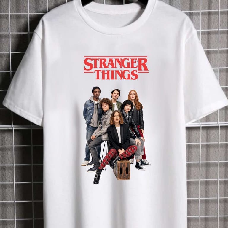 Camiseta UNISSEX Stranger Things Elenco Personagens
