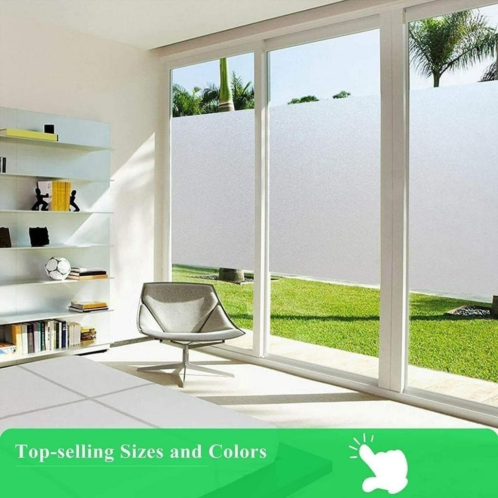 3m X 60cm Adesivo Jateado Liso Fosco Para Vidro Box Sacada Janela e Porta Elimina a Visão Sem Tirar a Luz