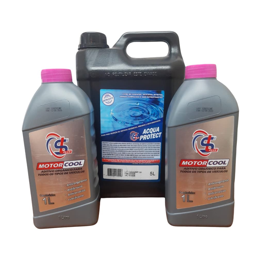 Kit 7 litros Troca de Aditivo Concentrado para Radiador SL Plus Carro veículo Automotivo