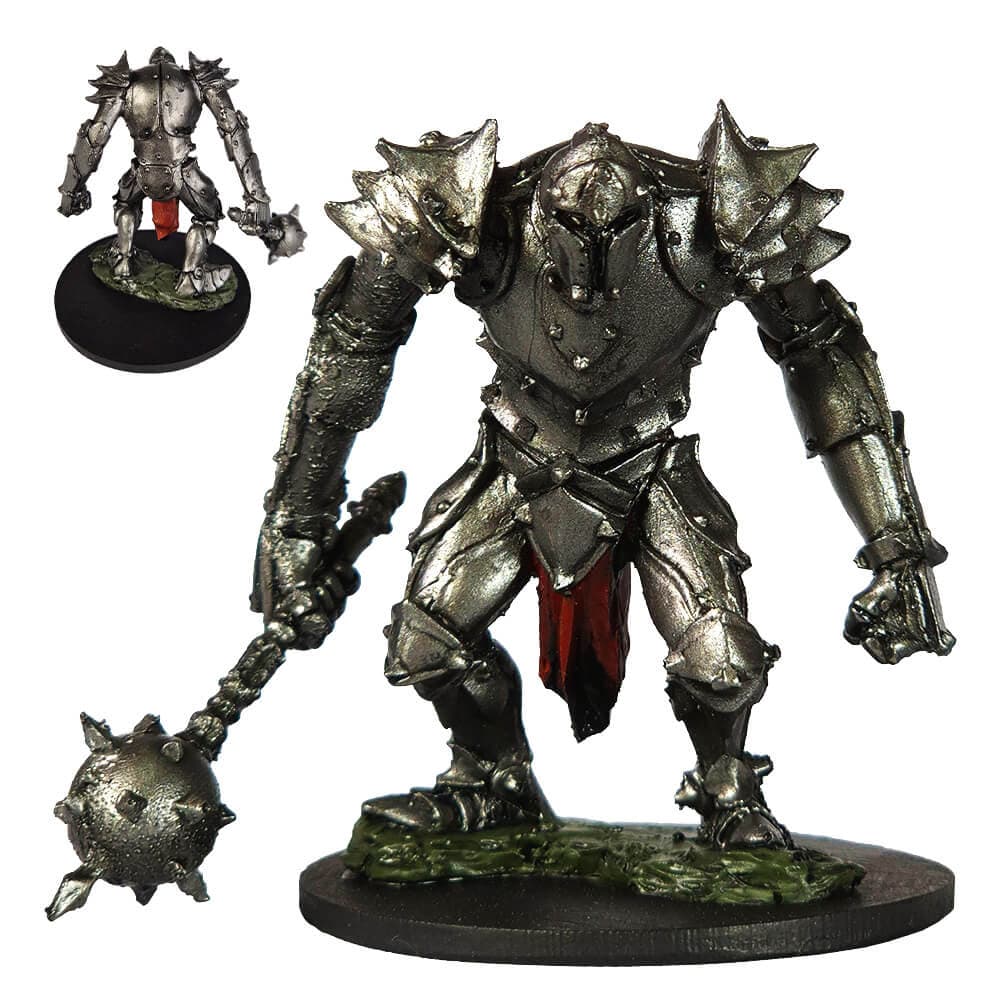 Miniatura RPG Golem Ferro Pintada Monstro Resina 57mm D&D Pathfinder