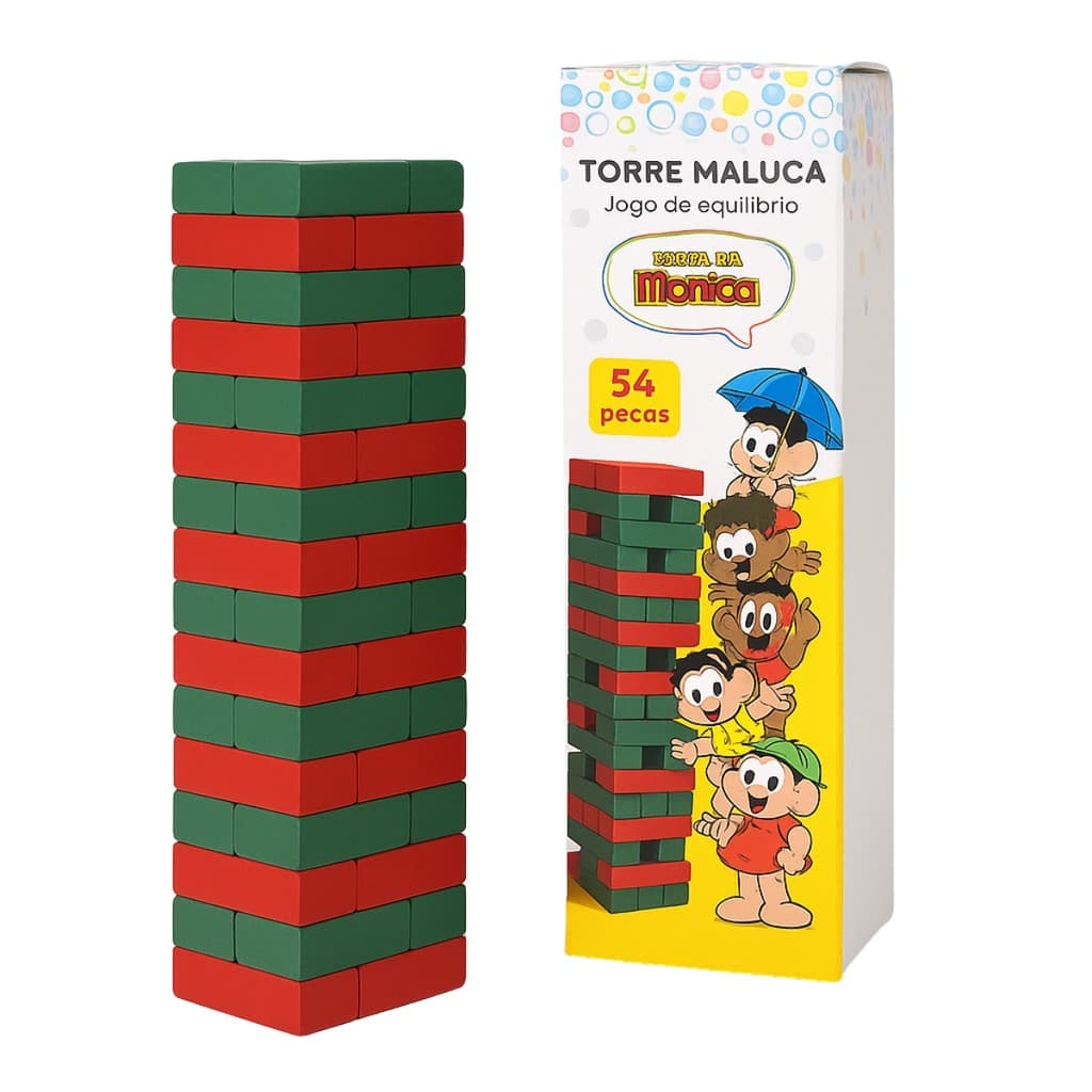 Torre Maluca Turma da Mônica – Jogo de Equilíbrio para Crianças, Amigos e Família Diversão Garantida