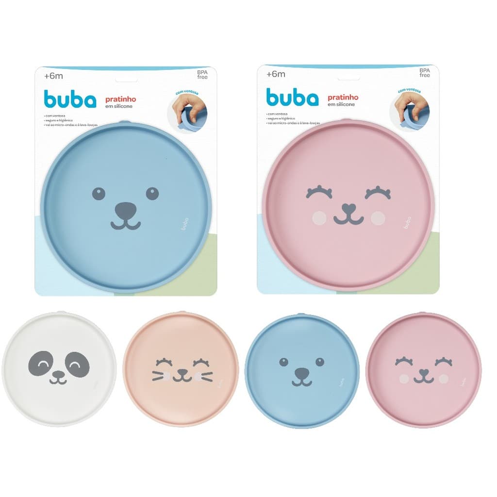 Pratinho em Silicone com Ventosa Gumy Prato Bebê Buba