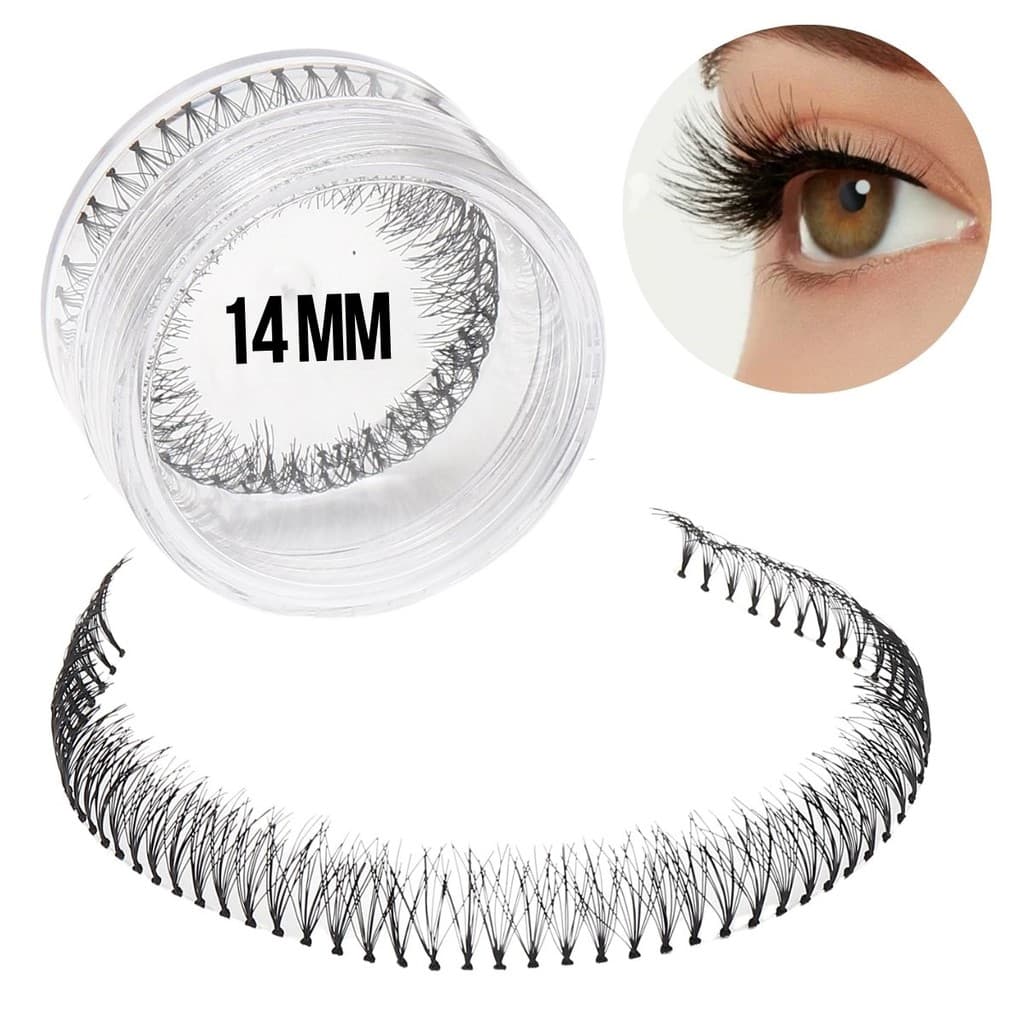 Kit 12 Cílios Tufo No Pote Extensão Alongamento Tufinho 14mm