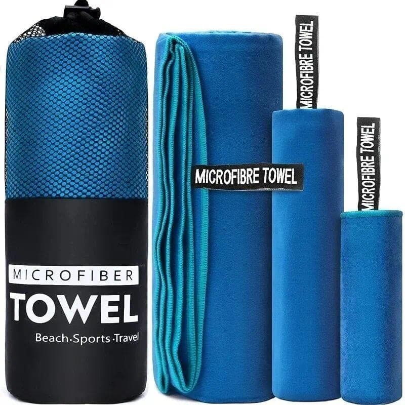 Toalha Esportiva de Secagem Rápida 40x80CM Azul Cinza Verde Laranja para Natação, Academia, Fitness, Camping, Corrida, P
