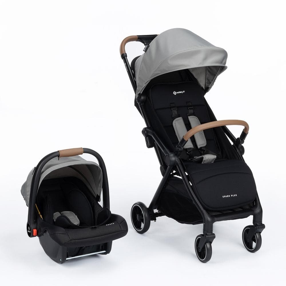 Carrinho com Bebê Conforto Spark Plus Safety 1St Travel System Duo 0-22kg Grey Frost