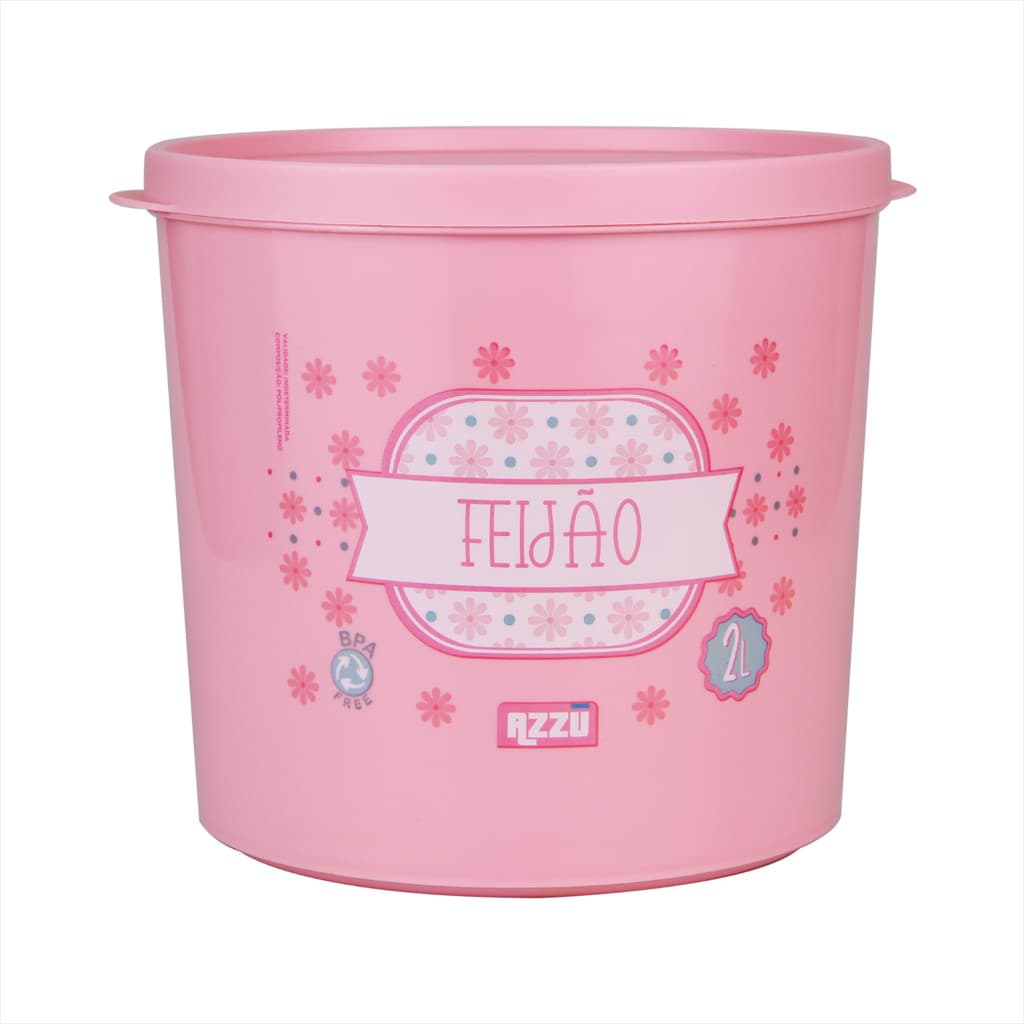 Organiza e Guarda Feijão Bloom 2 Litros Rose