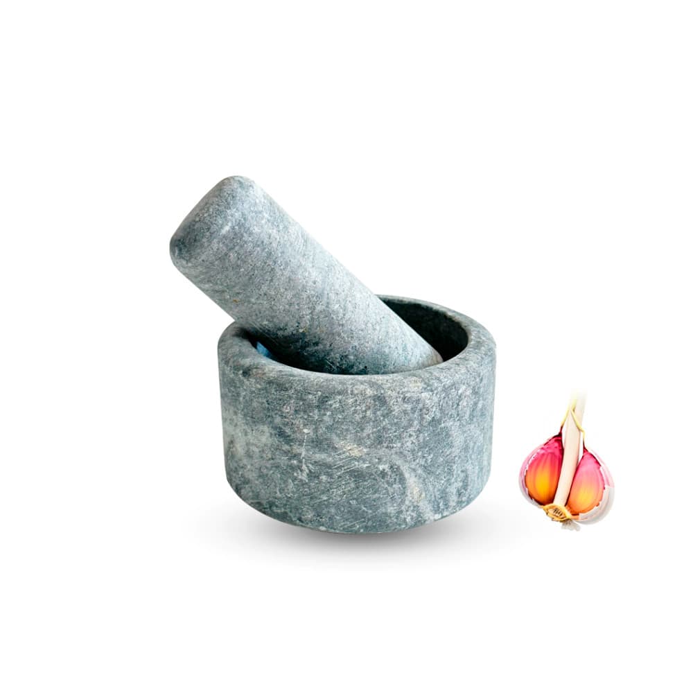 Pilão Almofariz De Pedra Sabão Natural Bem Resistente E Gostoso De Usar