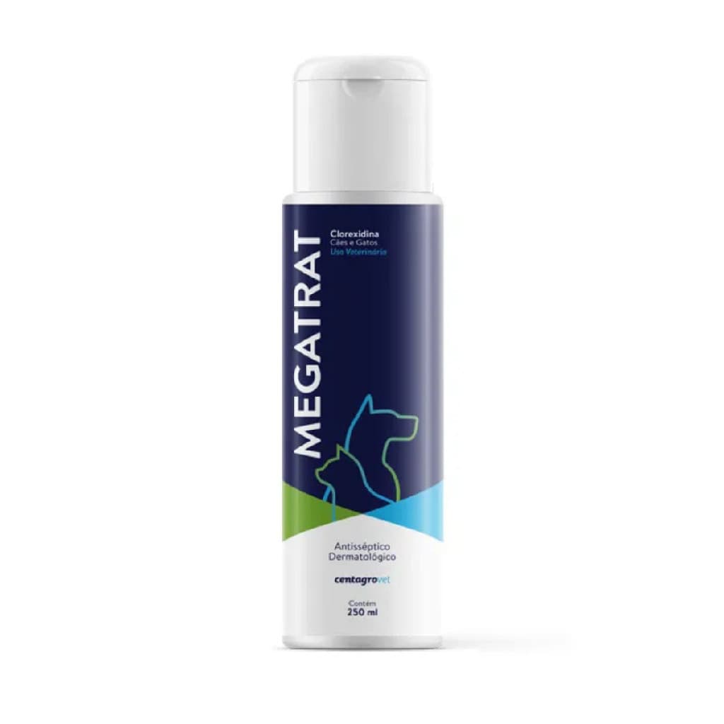 Shampoo Megatrat Clorexidina 250mL Pra Cães e Gatos