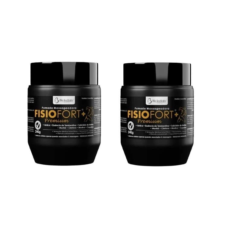 Kit 2un Pomada Massageadora Fisiofort Premium 240g POTE - Bio Instino