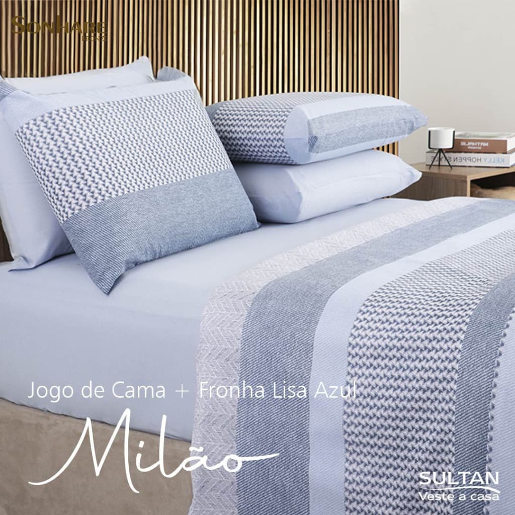 JOGO DE CAMA SOLTEIRO DUPLO 3 PEÇAS SONHARE BRONZE 1,40m x 2,50m