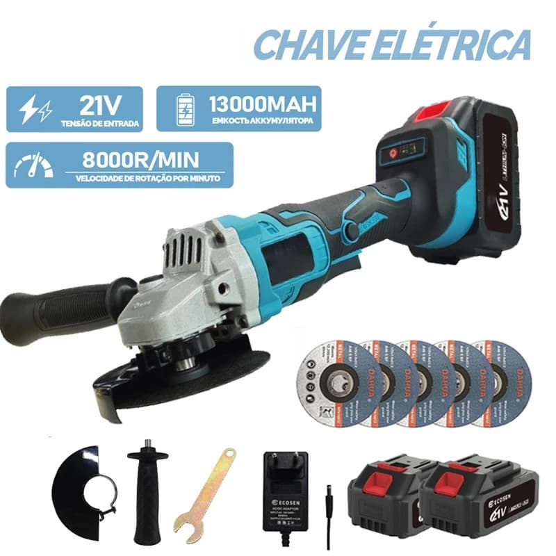 Politriz/lixadeira E Esmerilhadeira 0-8000 r/min 21V/12V + 2 Baterias Li-ion Multifunções Promoção/barato/Imperdível