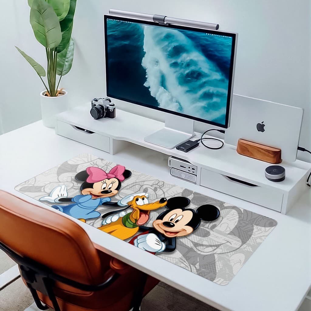 MousePad Grande Mikey e Miney Mouse 80x30 Grande Gamer