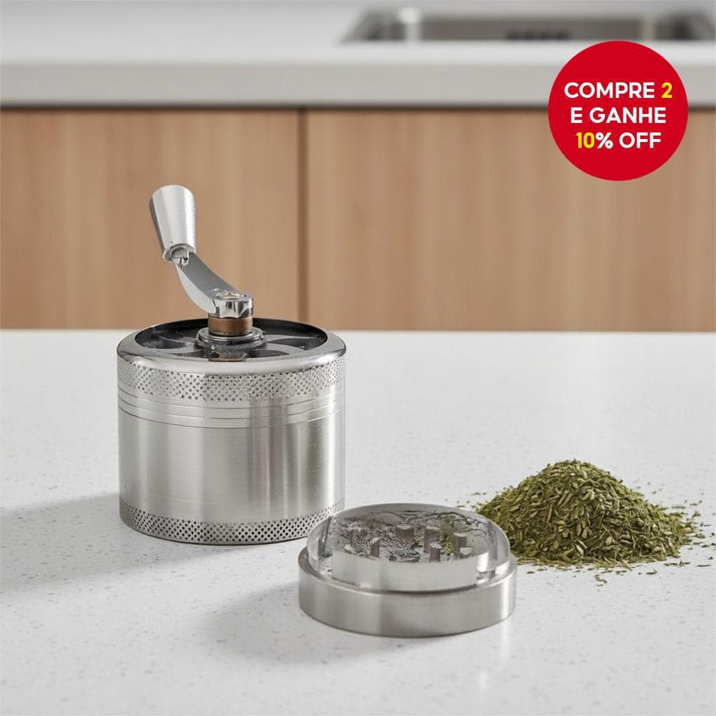 Moedor de cravo e pimenta, adequado para especiarias duras e sal grosso.