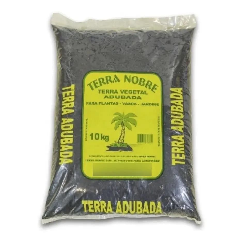 Terra preta Adubada Pacotes 10 kg Para Cultivo De Plantas hortas jardins gramados flores orquidários