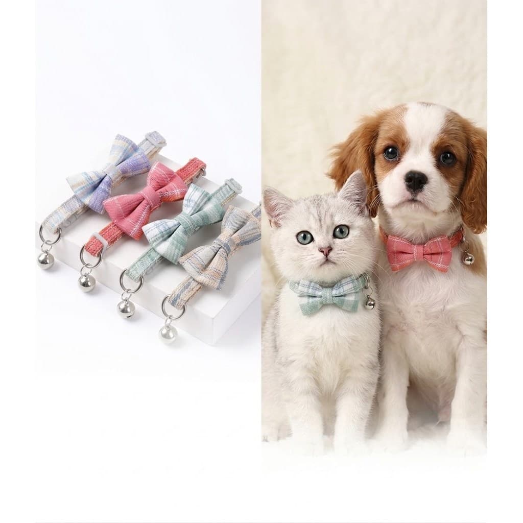 Colar Coleira Gato Cão Borboleta Guizo Premium Ajustável Conforto