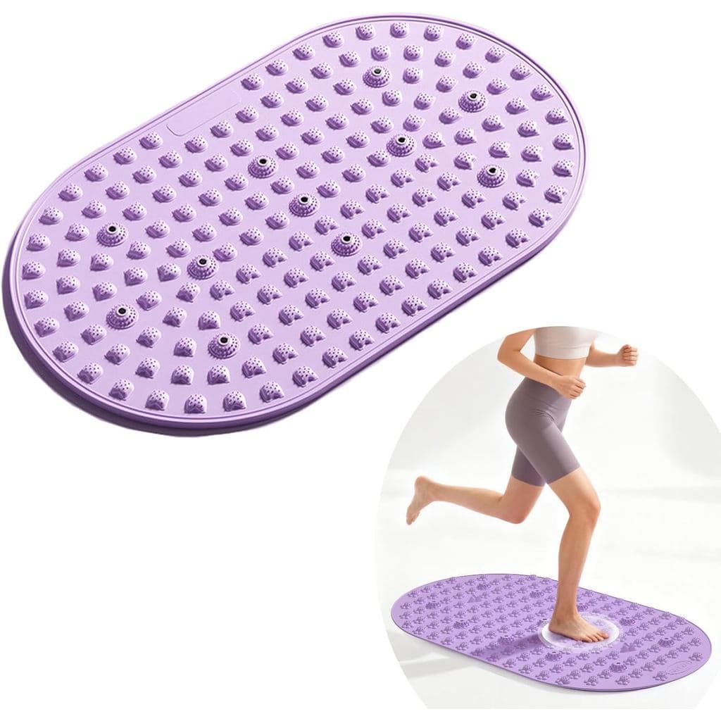 Tapete de Massagem para os Pés com Pontos de Reflexologia, Tapete de Silicone para Corrida e Yoga, Borracha Macia TPE, A