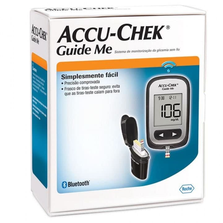Accu-Chek Guide Kit 10 Teste + Monitor De Glicemia Roche Completo