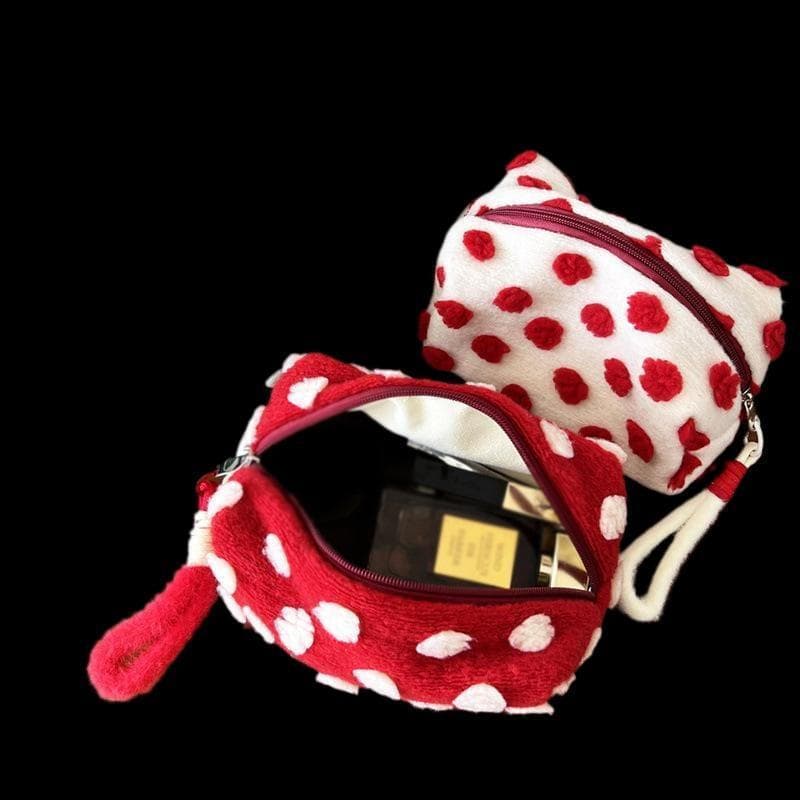 [GAVBR] Bolsa De Maquiagem Estilo Natal Cosméticos Com Alça Para Presente Mulheres Organizador De Pulso De Higiene Pesso