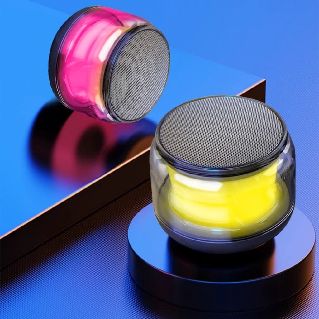 Mini Caixa de som Portátil Bluetooth Com Led Rgb Caixinha Som