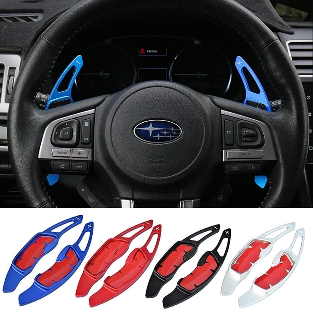 Pás De Mudança Para Subaru XV Legado Forester Outback Impreza WRX STI Levorg Volante Do Carro Shifter Estender DSG Adesi