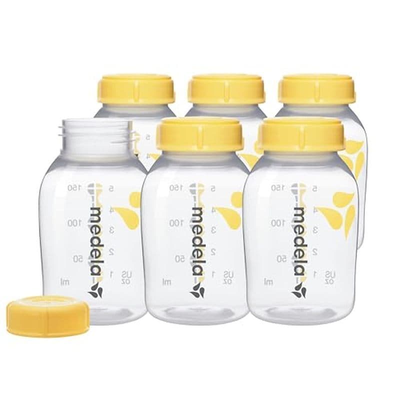 Coleção De Leite Materno E Garrafas De Armazenamento Medela Com Tampas Sólidas-Recipiente De 6 Unidades/5 Onças-150 Ml ,