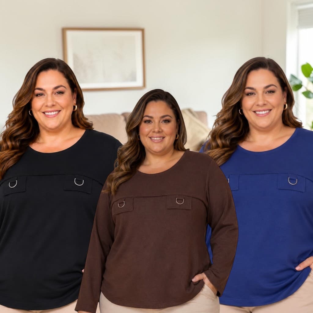 Blusa Feminina Quentinha de Inverno Manga Longa Lanzinha GG G1 G2 G3 até 54