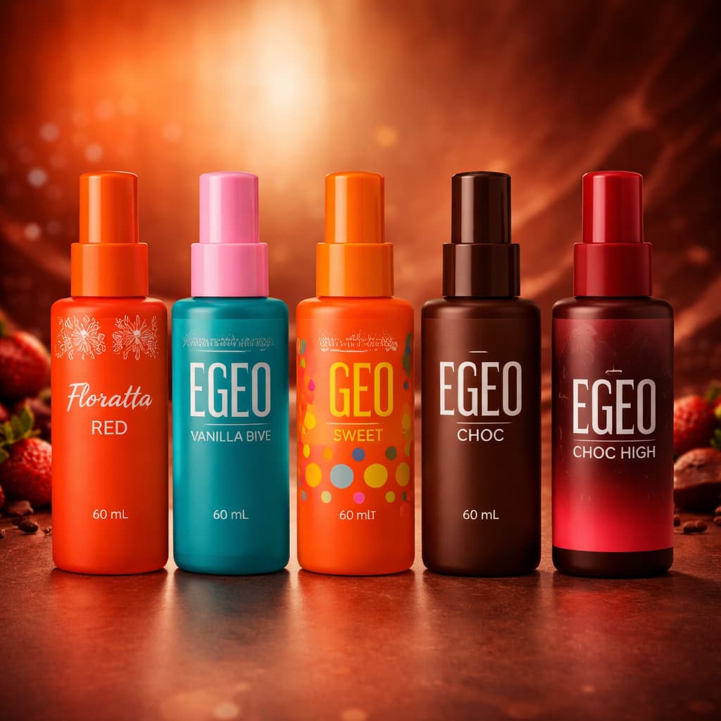 Kit 5 Body Splash Fragancias Vanilla, Sweet Melt, Floradda, Choc, Choc High (60 ml cada)