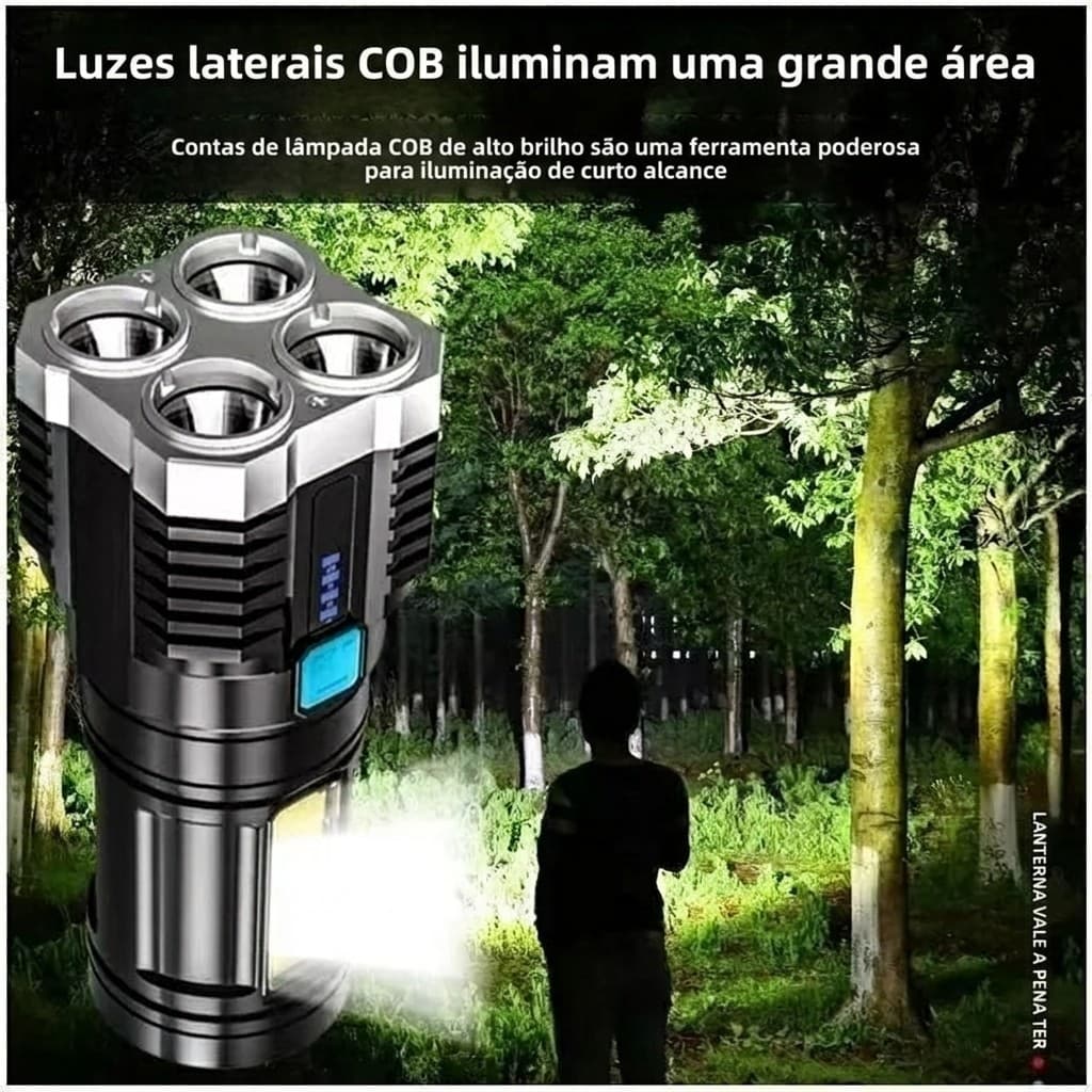 Lanterna Tática Recarregável Genérica Compacta Tática Super Potente