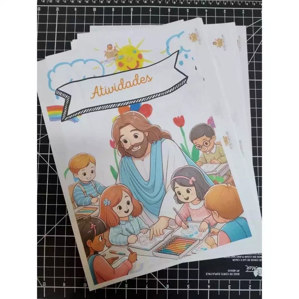 Desenhos Bíblicos Versículos p colorir A4 Cristãos Atividade Ministério Infantil Igreja Lembrancinha