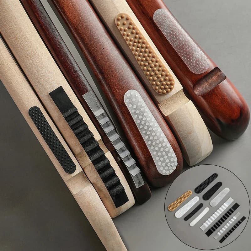 10 Peças de Tiras Antiderrapantes para Cabides, Tiras Antideslizantes para Casacos, Alças de Guarda-Roupa Antidesgaste,