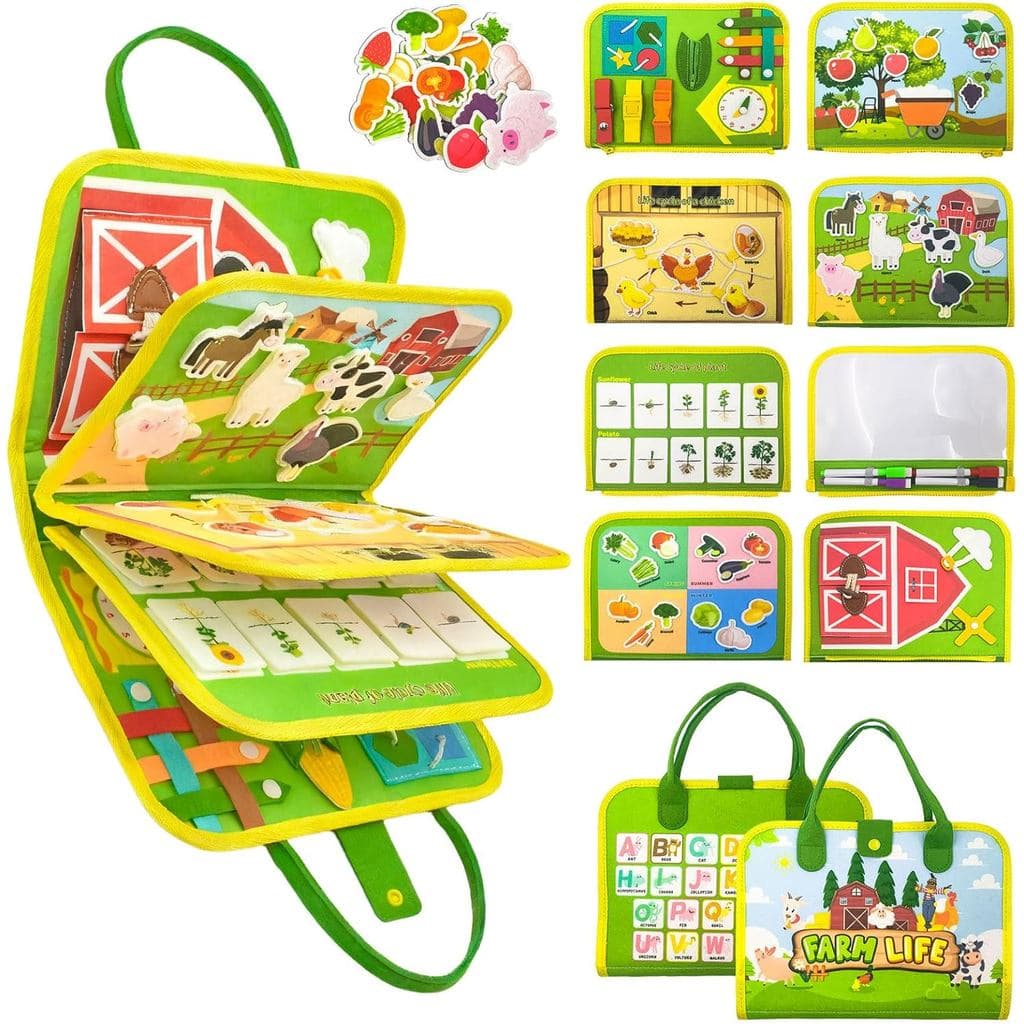 Brinquedos Montessori para Crianças Pequenas, Atividades Sensoriais e Aprendizagem Pré-Escolar, Brinquedo de Viagem para
