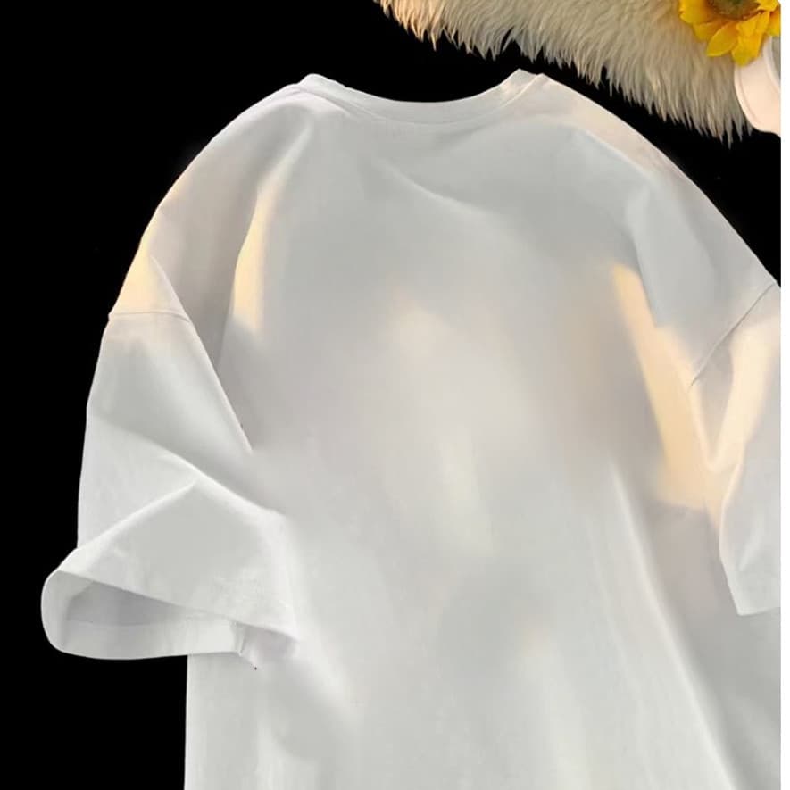 0622 velsiss Disponível em várias cores Blusa preta com acabamento estonado oversize Blusa branca camiseta brasil