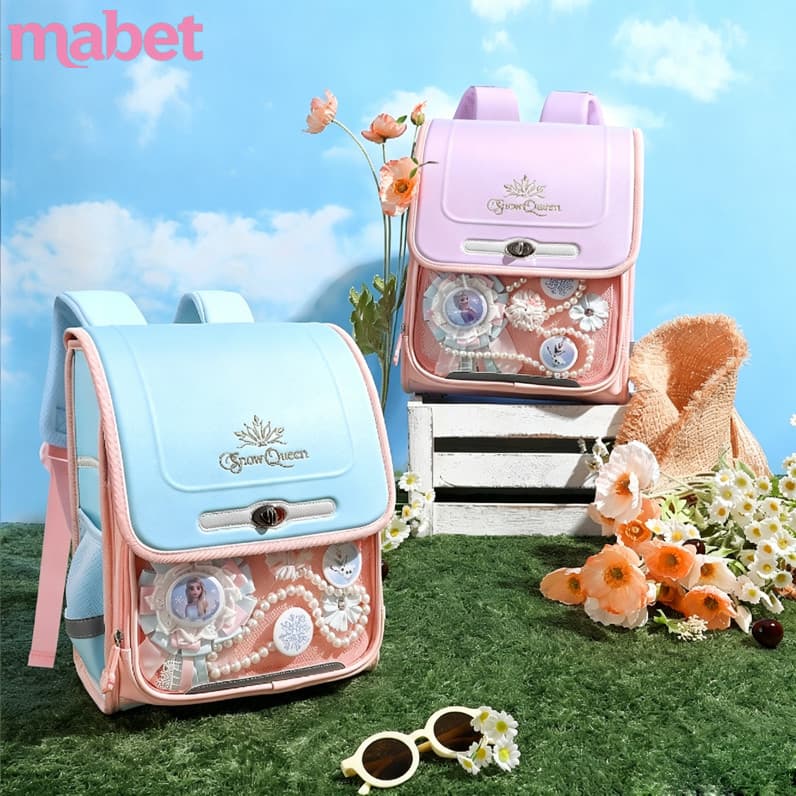 Bolsa escolar primária da Disney/mochila de menina de 1 a 3 anos/bolsa de dor Elsa DIY estilo mochila de alto valor
