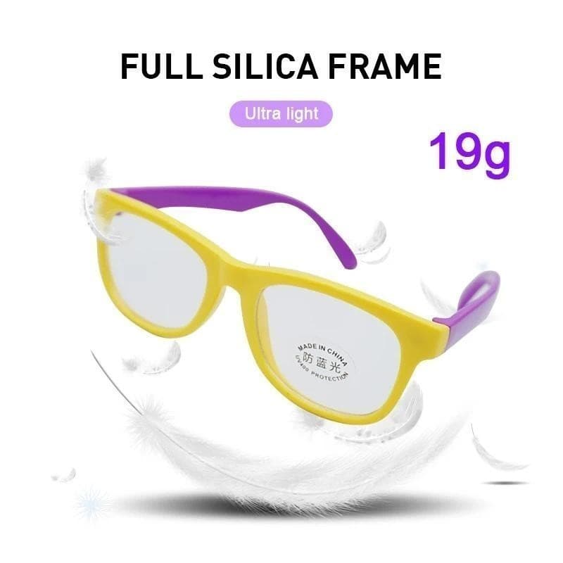 Óculos Infantis Anti Luz Azul com Filtro, Armação Macia, Óculos Ópticos para Computador, Óculos de Bloqueio Refletivo**&