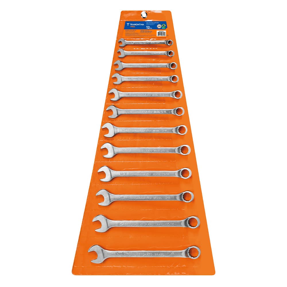 Jogo de Chave Combinada 3/8" a 1" com 12 Peças Tramontina PRO 44670/212