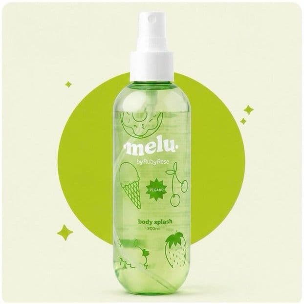 Body Splash Melu Berry Pie 200ml – Perfume Corporal Doce, Frutado, Refrescante e Duradouro