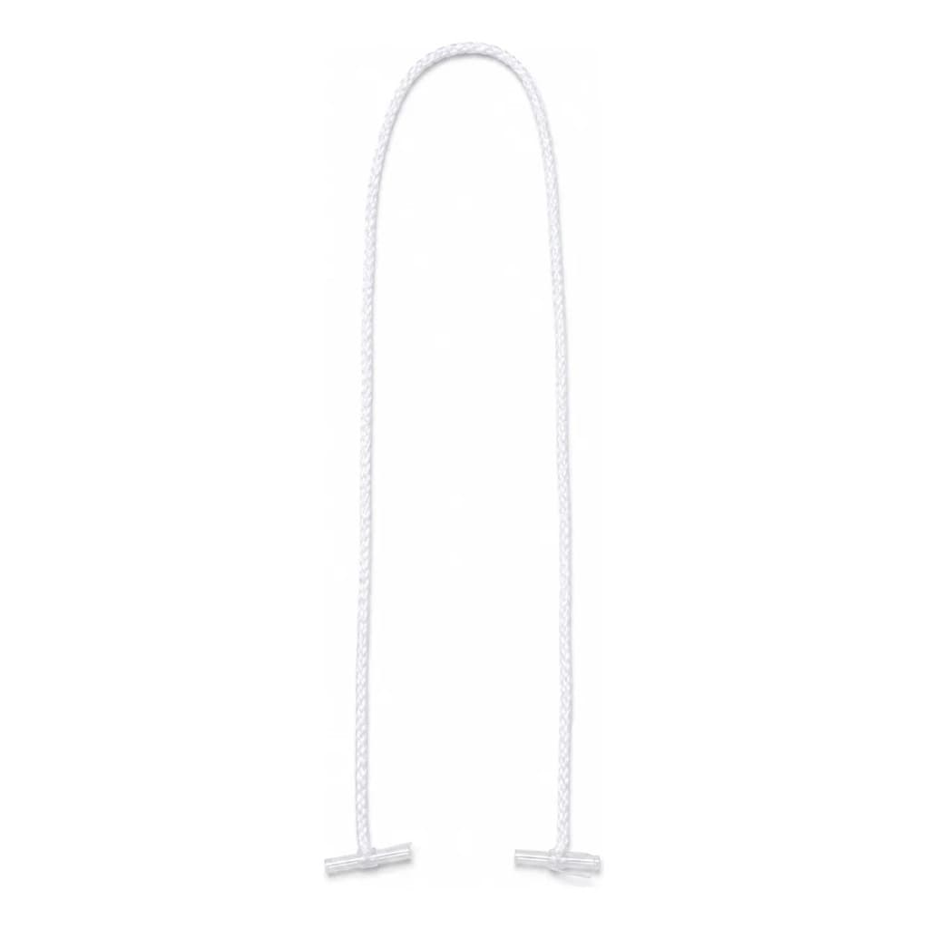 Cordão Para Crachá Branco 85cm C/ Ponteira 100 Peças