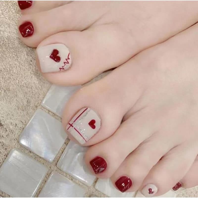 Remendo de unhas Wearable coração dobrável sem costura remendo de unha linha de Glitter usando remendo de unha