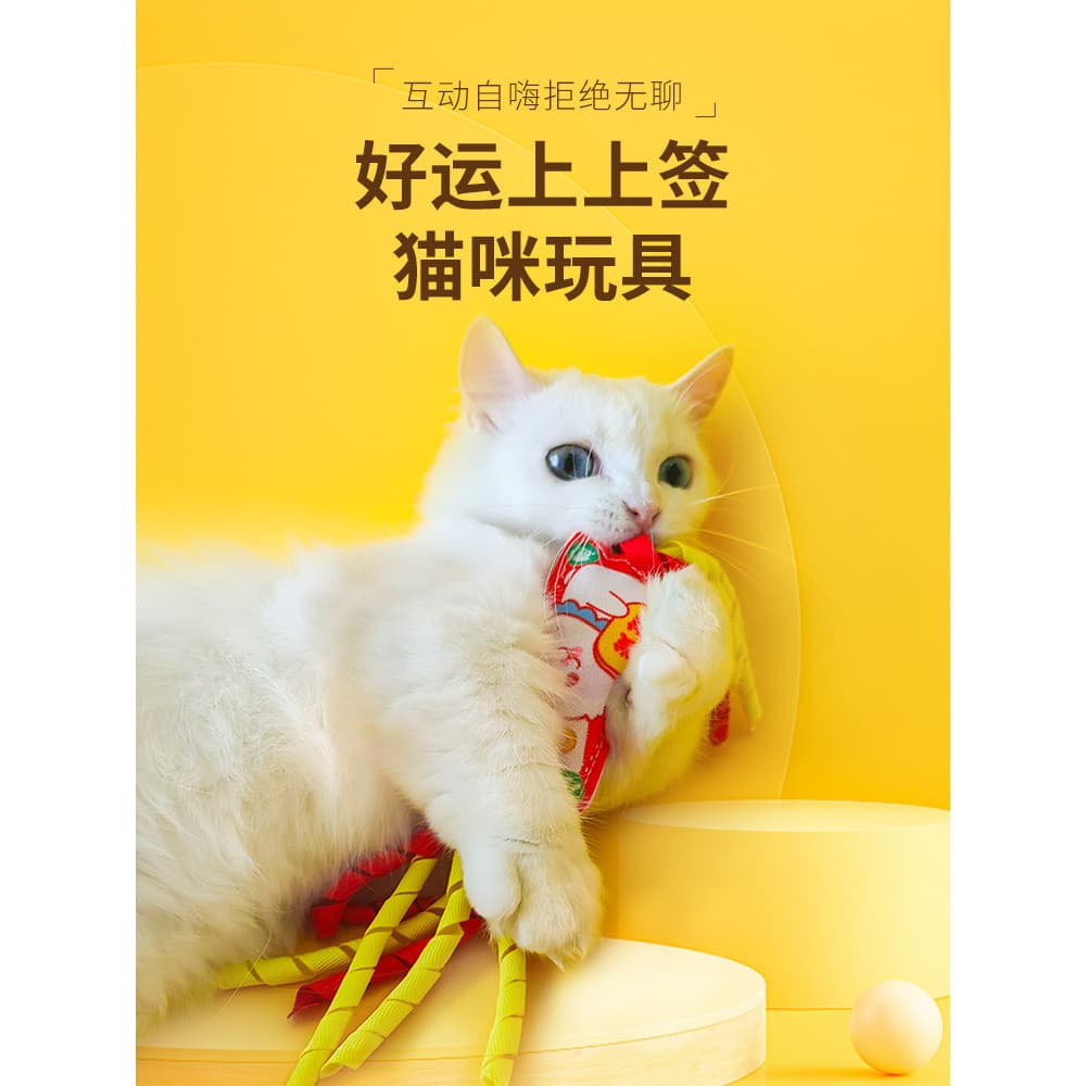 Brinquedo de gato brinquedo de gato provocando vara auto-feliz tédio aliviar brinquedo de gato Molar resistente à mordid