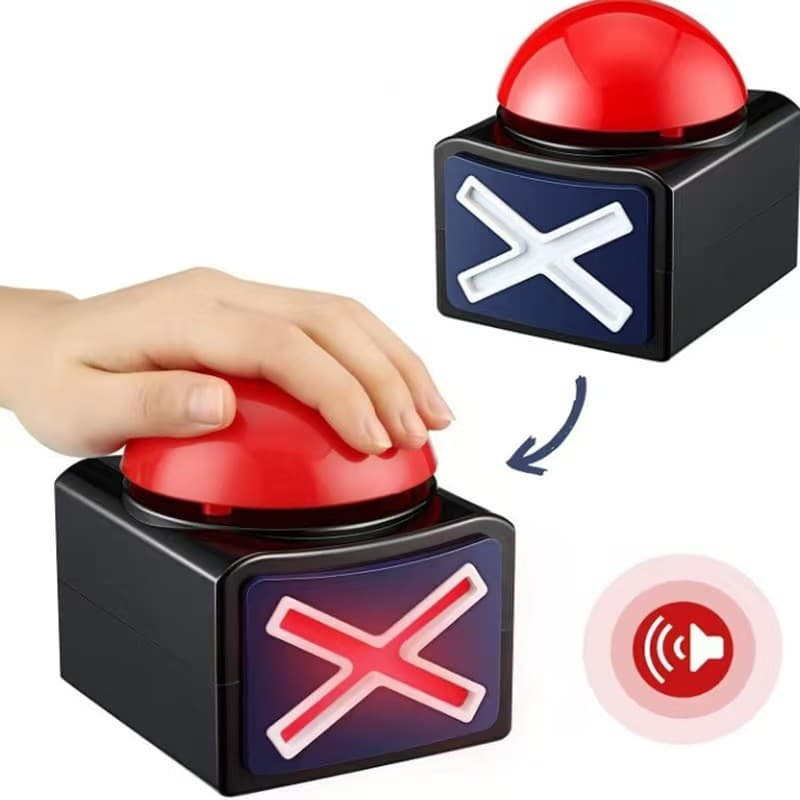 2PCS Buzzer Botão de Resposta Passa ou Repassa Jogo Torta na Cara Brinquedo de menino e menina