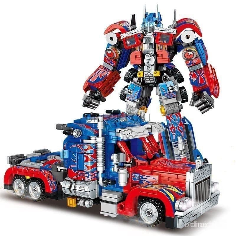 Legos Transformers Optimus Prime - Blocos de Construção de Carro Robô Dahuangfeng Brinquedos Infantis