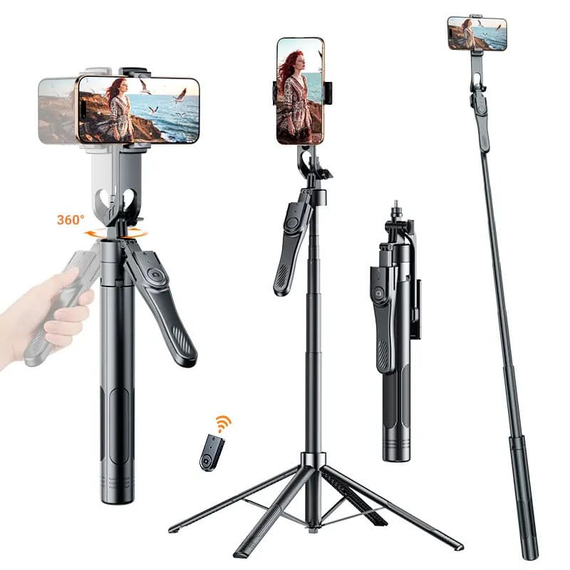 INFOJIFA 2026 Novo Modelo Atualizado Tudo-em-Um 360 °   Bastão de Selfie (Acessórios para Selfie) com Tripé Ajustável de